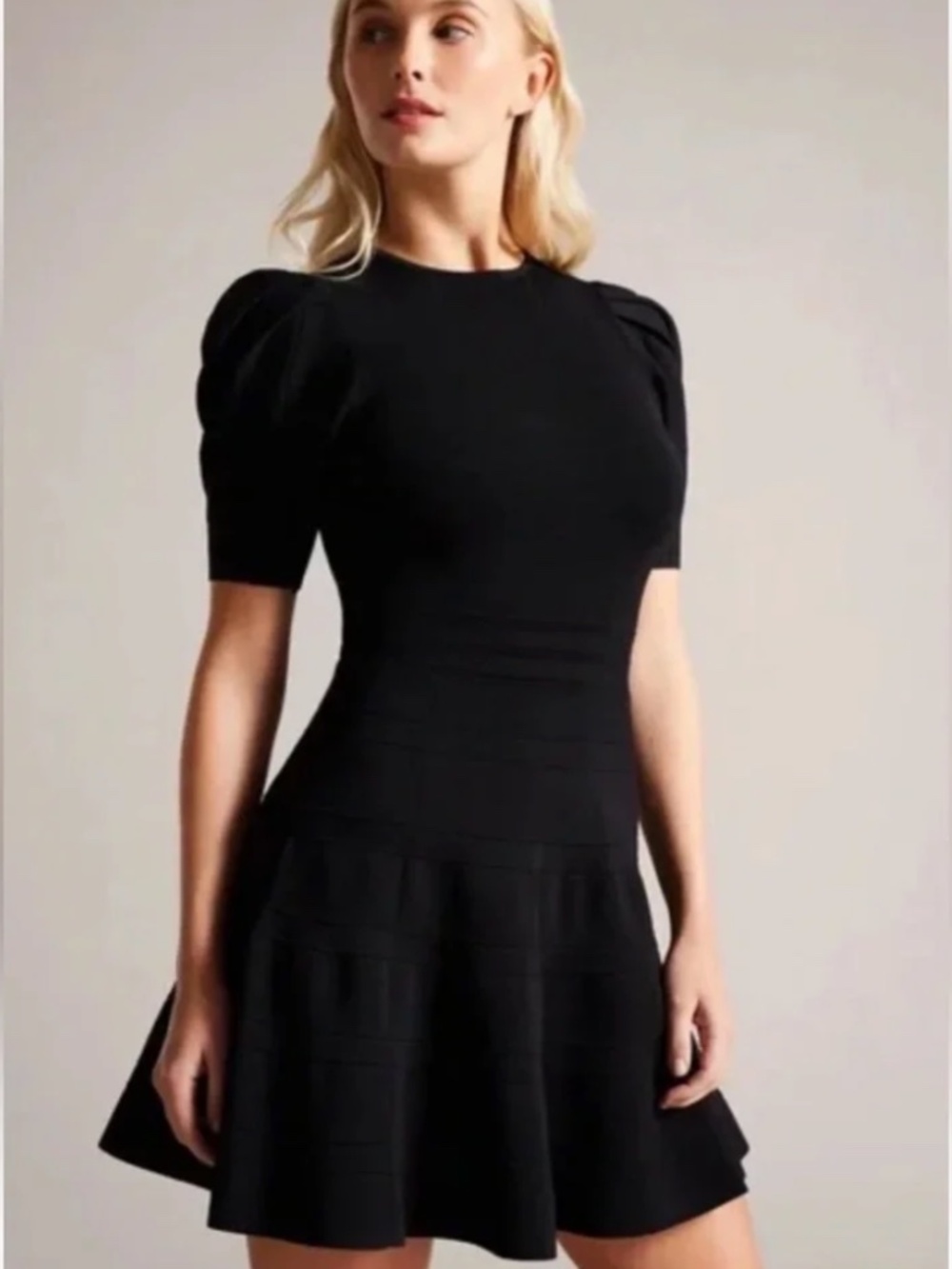 Ted Baker Women's Velvey Puff Sleeve Dress - Size 2 (Worn Only Once!)